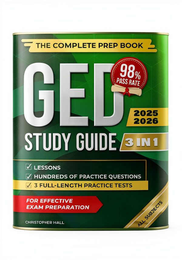 GED Test Guide Kindle Edition 450 Pages Study Prep-0