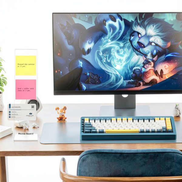 Gelite Acrylic Monitor Memo Board for Office-6