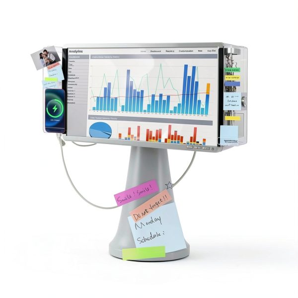 Monitor Memo Board WINKIO Acrylic Desk Organizer-2