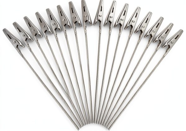 PECULA Office Memo Holders Metal Wire Alligator Clips-0