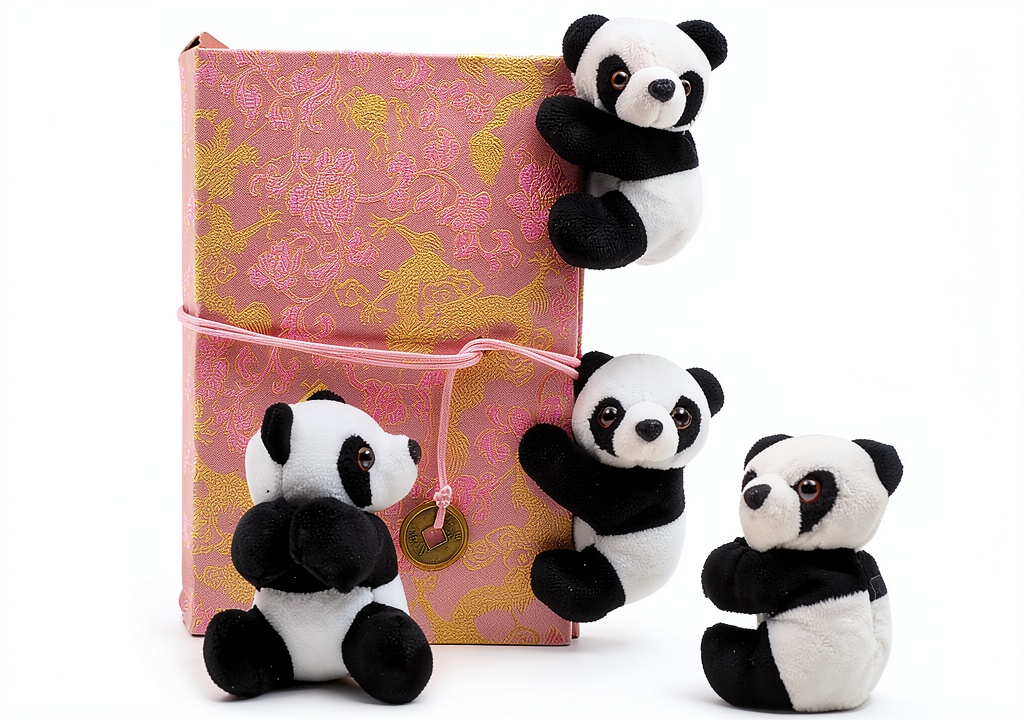 Installing Panda Clip Memo Holder Yiphates Plush Cotton on a wooden desk