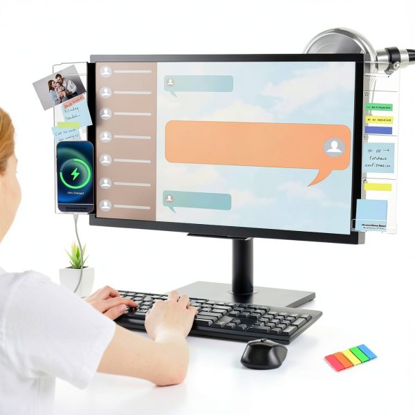 Monitor Memo Board WINKIO Acrylic Desk Organizer-6