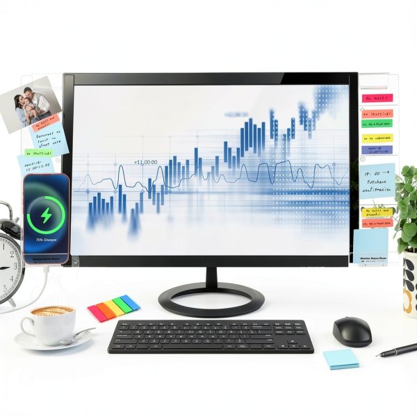 Monitor Memo Board WINKIO Acrylic Desk Organizer-4