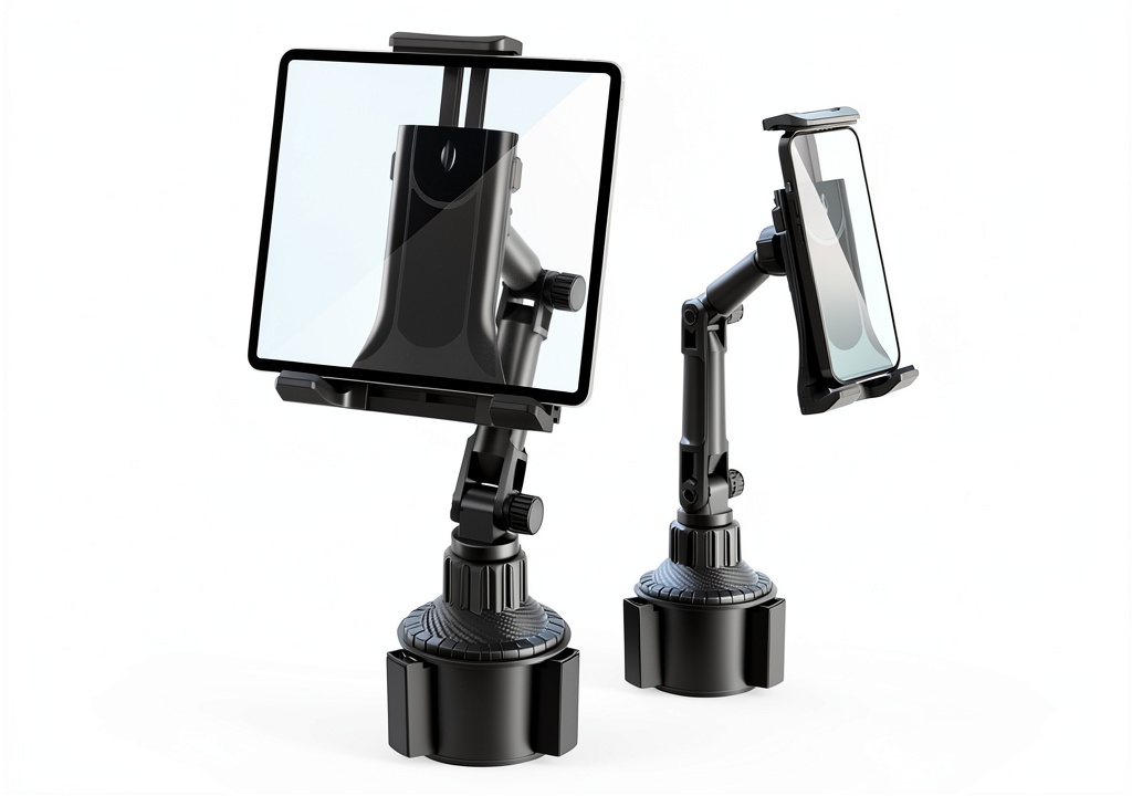 Installing Aourxiv tablet mount in a car cup holder