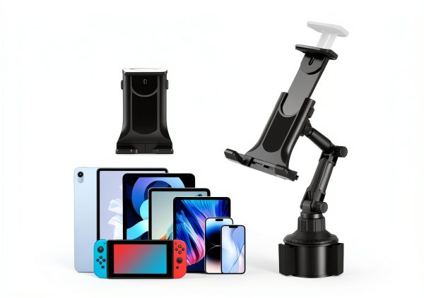 Car Tablet Mount Aourxiv Black Cup Holder Design-3