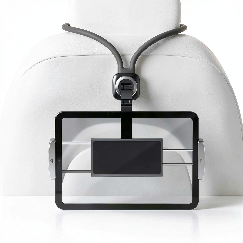 Installing DICMKY tablet holder on a car headrest