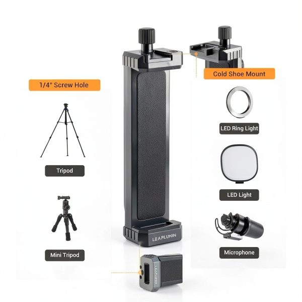 Leaplumin Tablet Tripod Mount Aluminum Gray-3