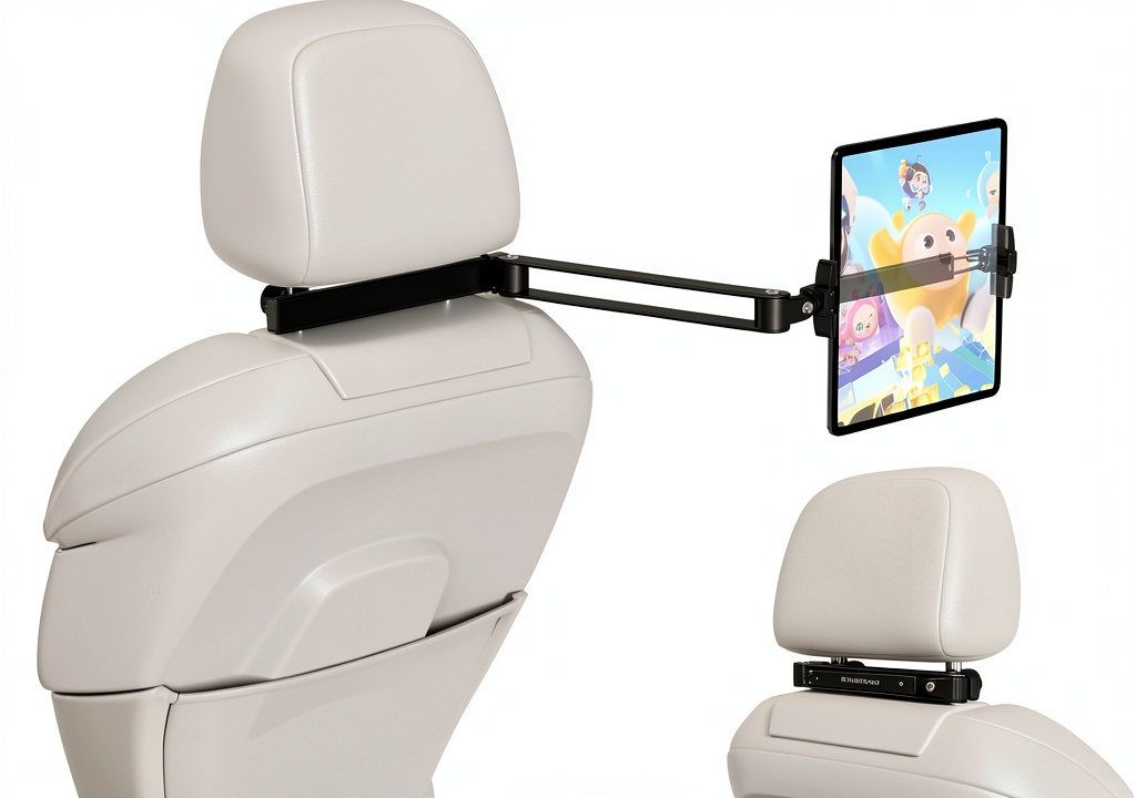 Installing Elitehood tablet mount on a car headrest