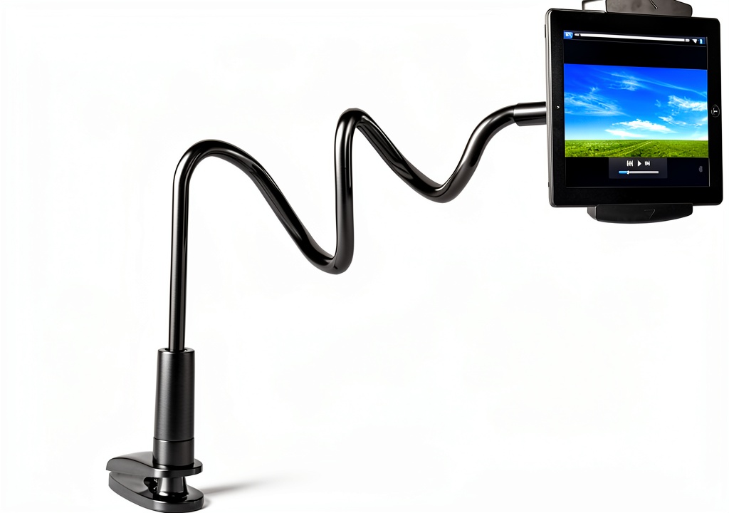 Debtrop gooseneck holder mounted on a bedside table