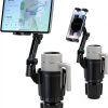 Peastrex Tablet Mount Cup Holder with Foldable Arm 360° Rotation Black-0