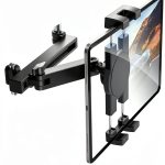 Tablet Car Headrest Mount bokilino 3 in 1 Arm 360° Rotation Black-0