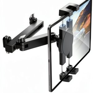 Tablet Car Headrest Mount bokilino 3 in 1 Arm 360° Rotation Black-0