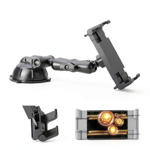 Heng Yehui Adjustable Car Tablet Mount Black Shock‑Resistant 360°-5