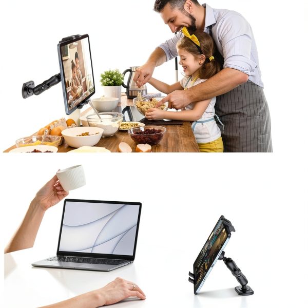 OHLPRO Heavy Duty Car Tablet Mount Black 5‑13" Clip Adjustable 360°-2