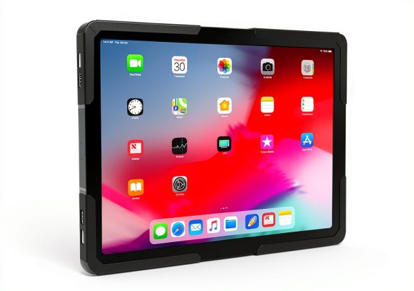 Mount-It! Wall Tablet Holder Black Steel Enclosure 9.7‑13.1″-0