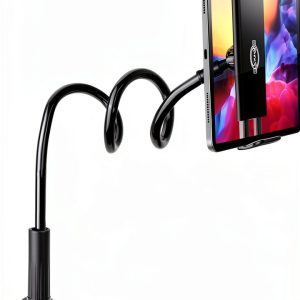 Tablet Holder SRMATE Gooseneck Aluminum Stand Black 33‑Inch-0