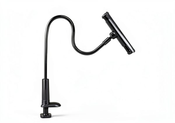 Tablet Holder SRMATE Gooseneck Aluminum Stand Black 33‑Inch-3