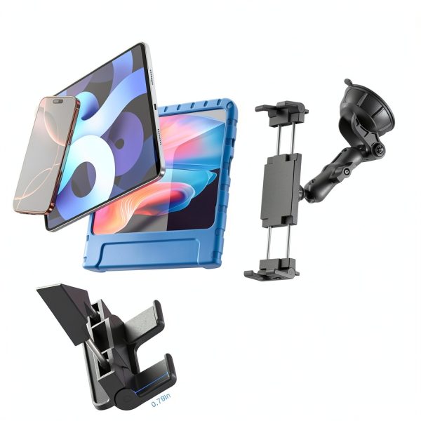 Heng Yehui Adjustable Car Tablet Mount Black Shock‑Resistant 360°-4