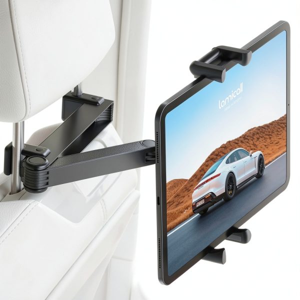 Lamicall STCH04 Black Car Tablet Mount – Thick Case Friendly Metal-0