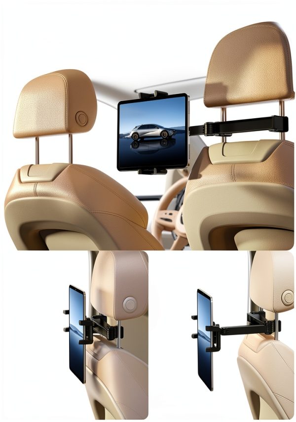 Lamicall STCH04 Black Car Tablet Mount – Thick Case Friendly Metal-2
