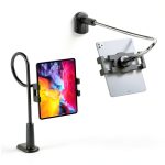 Bokilino Adjustable Black Tablet Mount Gooseneck Stand 33in Arm-0