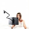 Tablet Holder SRMATE Gooseneck Aluminum Stand Black 33‑Inch-5