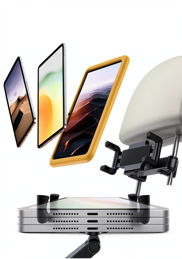 Lamicall STCH04 Black Car Tablet Mount – Thick Case Friendly Metal-4