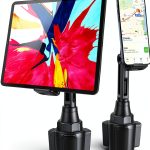 Ktryman Car Tablet Mount Adjustable Height Angle Universal Black-0