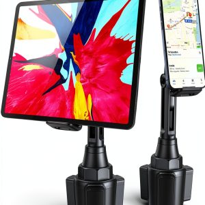 Ktryman Car Tablet Mount Adjustable Height Angle Universal Black-0