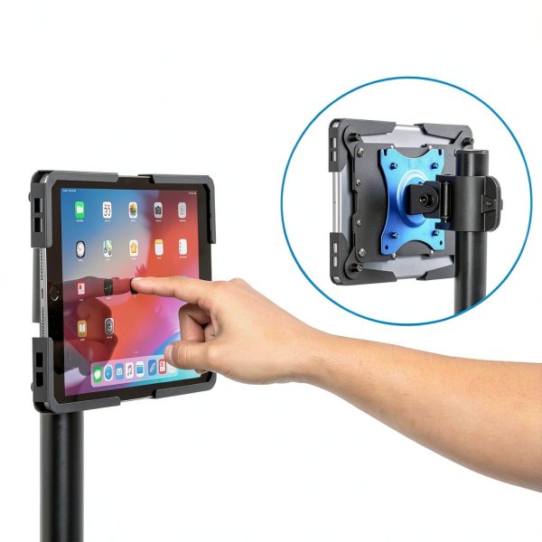Mount-It! Wall Tablet Holder Black Steel Enclosure 9.7‑13.1″-6