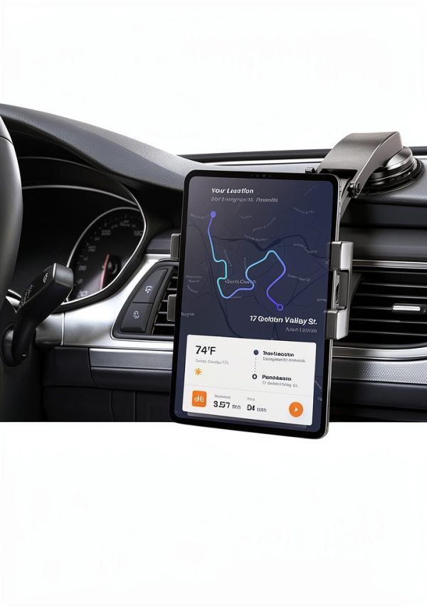 eSamcore Car Tablet Mount – Heavy Duty Black Clamp for 6‑11 inch iPad-1