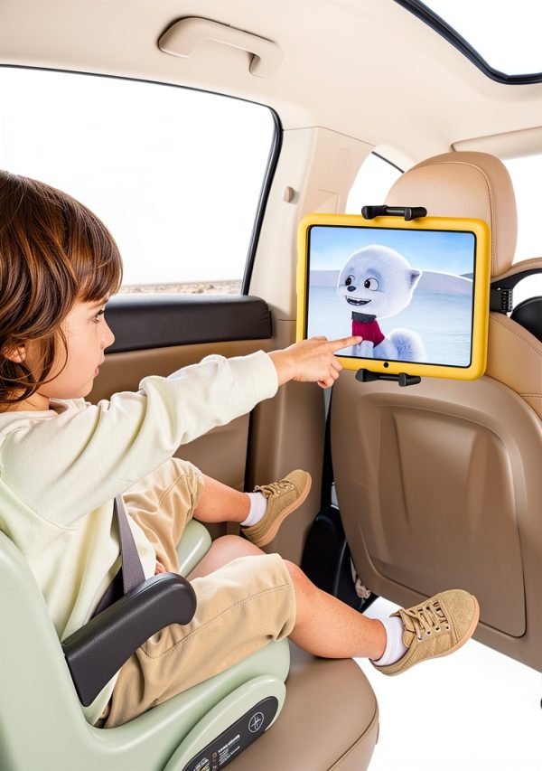 Aomiker Car Tablet Mount Headrest Mount Black Aluminum Lockable Arm-6