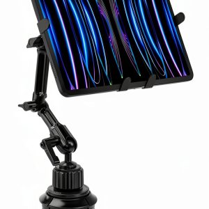 Tablet Cupholder Mount by Mount-It! Aluminum Adjustable Rotating-0
