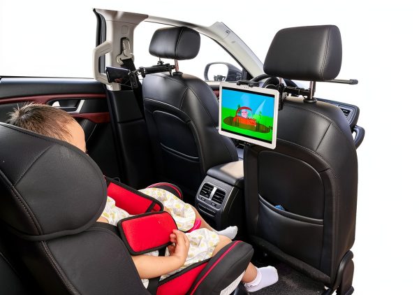 Timewall Car Headrest Tablet Mount Mount-CHM11 Black 360 Swivel-1