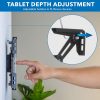 Mount-It! Wall Tablet Holder Black Steel Enclosure 9.7‑13.1″-7