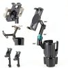 Peastrex Tablet Mount Cup Holder with Foldable Arm 360° Rotation Black-3