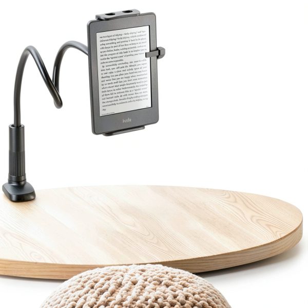 Tablet Holder SRMATE Gooseneck Aluminum Stand Black 33‑Inch-2
