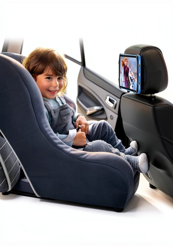 Tablet Car Mount WONNIE Headrest Strap Holder 10.5‑Inch Black-1