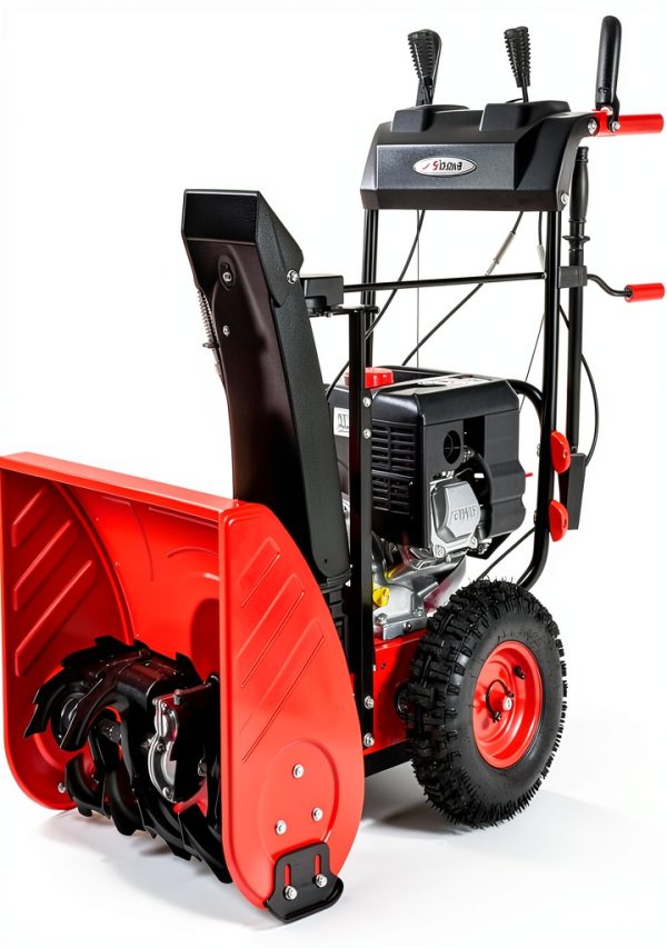 PowerSmart 24-Inch 2-Stage Gas Snow Blower with Electric Start Red-0