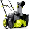 Cordless Snow Blower DEKOPRO 40V 20-Inch Green LED 25ft Throw-0