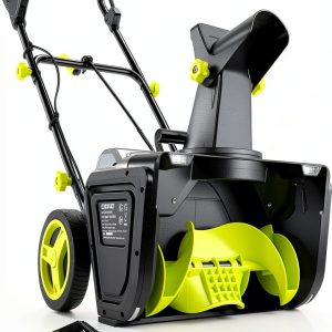 Cordless Snow Blower DEKOPRO 40V 20-Inch Green LED 25ft Throw-0
