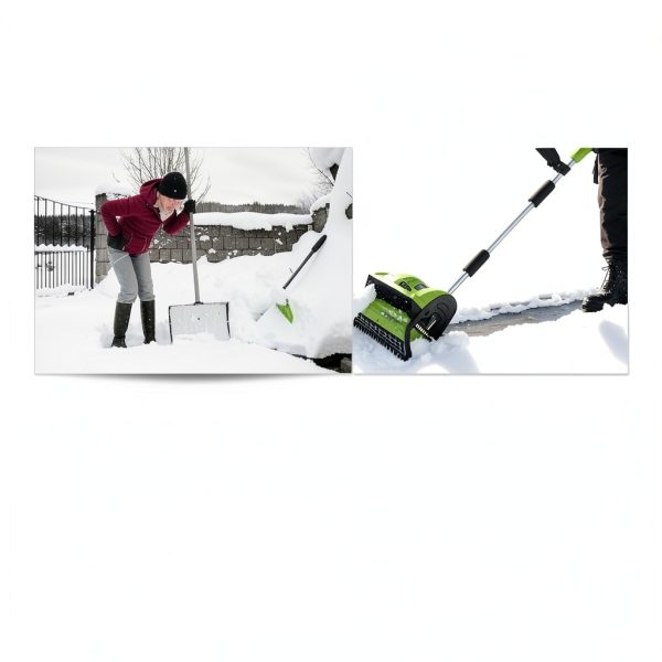 Cordless Snow Shovel Steelite 13" Electric 20V 4Ah Lightweight-5
