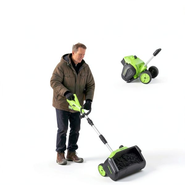 Cordless Snow Shovel iToolMax 16 inch Green 21V Battery Electric-4