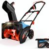SENIX Corded Snow Blower 18" Electric Snow Thrower 8" Depth 33ft Throw-0
