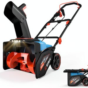 SENIX Corded Snow Blower 18" Electric Snow Thrower 8" Depth 33ft Throw-0