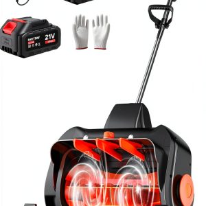 Cordless Snow Shovel GEARPASS 16 Inch Snow Blower with 21V Motor-0