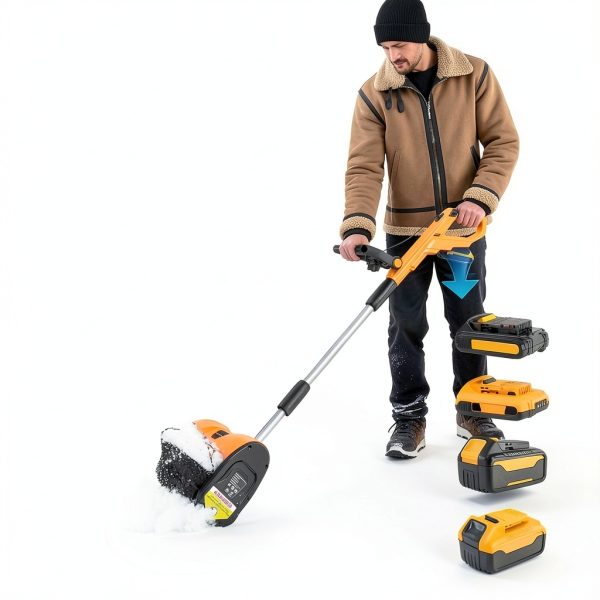 Cordless Snow Shovel WORKSKY Dewalt 20V Battery with LED Light-5