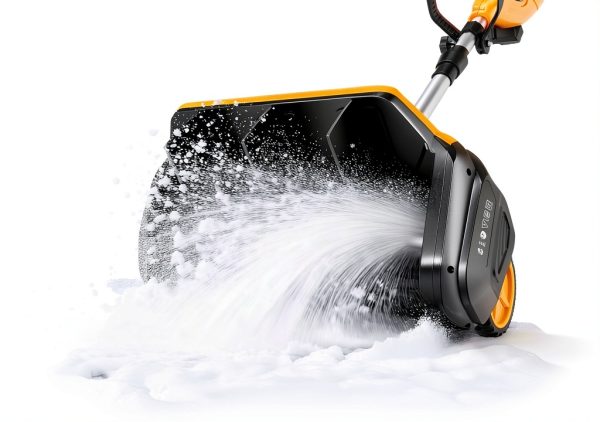 Cordless Snow Shovel 17-Inch Lemolifys Battery Snow Blower Yellow-3
