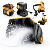 Cordless Snow Shovel 17-Inch Lemolifys Battery Snow Blower Yellow-0