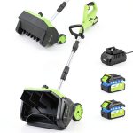 Cordless Snow Shovel iToolMax 16 inch Green 21V Battery Electric-0